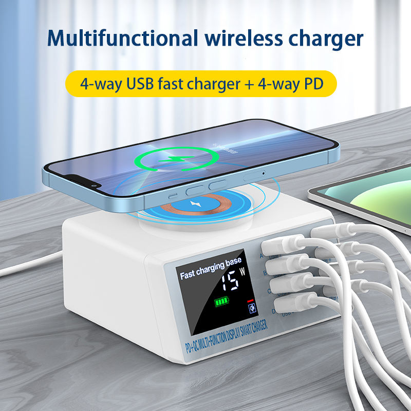 Estación de carga USB múltiple de 110W, cargador rápido USB