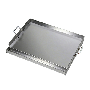Plaque de cuisson en acier inoxydable Pinnovo pour grills à charbon, grande surface plate, <span class=keywords><strong>barbecue</strong></span>, fumoir, chaleur uniforme, facile à nettoyer, plaque de cuisson extérieure - Product Image 2