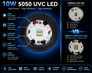 Linterna UVC Profesional de 10W, de Aluminio, para Camping, 255nm 310nm 275nm 254nm, UV Profundo, 26650, Detección de Fluorescencia Mineral, Manta Ray - Product Image 3
