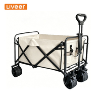 Chariot de camping pliable OEM/ODM en Oxford 600D à corps profond, volume 200L, pour usage industriel extérieur et shopping
