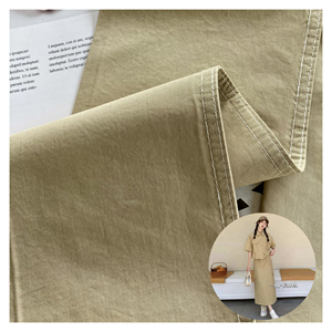 Unisex Đa Cách Sử Dụng Dệt Vải 50% Tencel 50% Cotton <span class=keywords><strong>200gsm</strong></span> 32*21 <span class=keywords><strong>Twill</strong></span> Kaki Cho Quần Áo Sơ Mi - Product Image 2