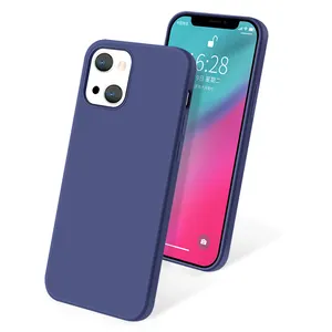 2022 Offre Spéciale intérieure fluff solide couleur liquide silicone couverture Souple antichoc téléphone cas pour iphone 13
