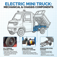 Camioneta Eléctrica Mini 4x4 de Alta Velocidad YS con Motor de 2000W, Autonomía de 101-200km, Fabricada en Shandong