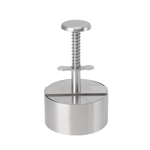 Presse à hamburgers manuelle en acier inoxydable, pour former des galettes de viande rondes, pour une utilisation à la maison et en cuisine - Product Image 1