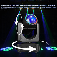 Mini LED robotique pour faisceau de tête mobile, éclairage de scène, contrôle DMX512 pour fête disco, couleur chrome