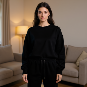 Tuta HDJ da Donna Oversize con Felpa e Pantaloni, Colore Cammello, Taglie M L XL 2XL, Abbigliamento Casual e Sportivo con Coulisse e Tasche - Product Image 2