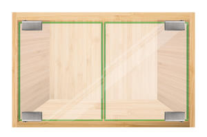 Vitrine en acier inoxydable avec porte vitrée, charnières et accessoires, style industriel moderne et simple, durable - Product Image 3