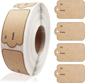 Autocollants étiquettes d'étiquette nominative simples avec ligne perforée pour l'école bureau maison rouleau autocollants auto-adhésifs autocollants en PVC - Product Image 6