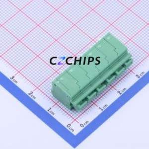 KF236-5.0-6P Spring Terminal Block Through hole Component (THT),P=5mm Connector 1x6P 5mm Green 6P - Product Image 2