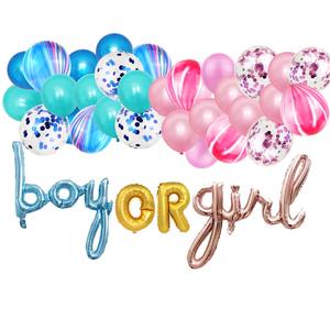 Drapeau de révélation de sexe pour baby shower, garçon ou fille, bannière avec ballons pour l'annonce de la grossesse et les cadeaux de fête - Product Image 2