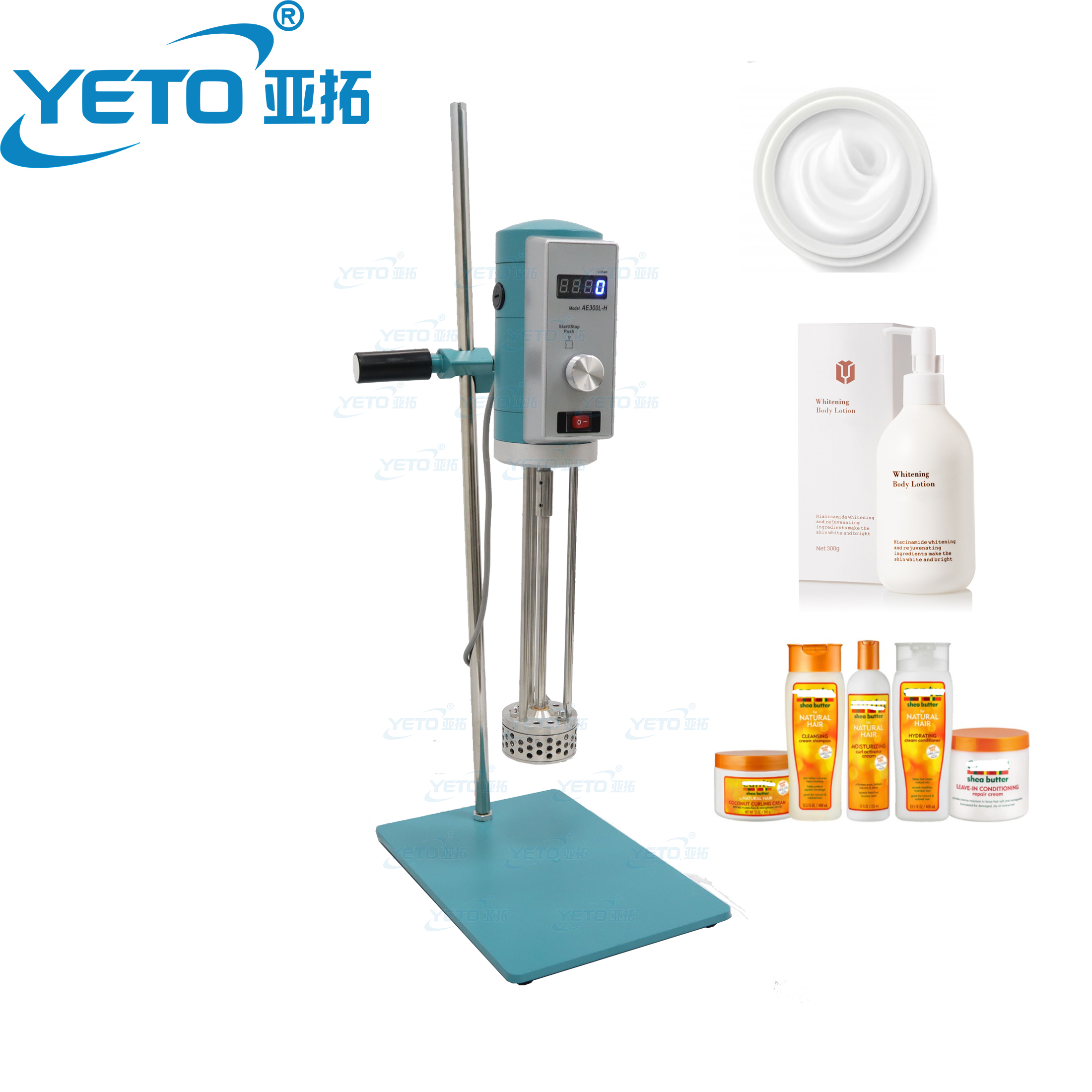 Лабораторный гомогенизатор YETO- 20L 40 л, аппарат для смешивания, косметический крем, эмульгатор для лосьона, гомогенизатор