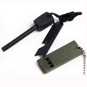 Survive <b>Fire</b> Starter Kit With Magnesium Rod Waterproof Outdoor Survival <b>Tool</b> Metal Whistle For Camping Hiking Emergency - Product Image 1