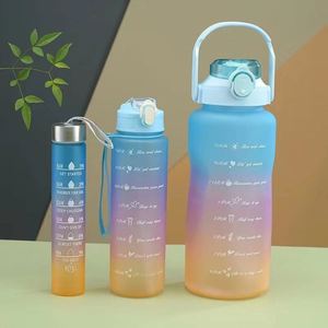 Botella de Agua Deportiva, Juego de 3 Piezas, Motivacional, de Acero Inoxidable y PC, 280ML+900ML+2000ML, Aislamiento Térmico, Ecológica, para Gimnasio y Uso en Exteriores - Product Image 5