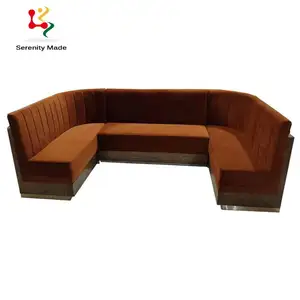 Современный ресторанный диван в комплекте, скамейка для обивки, U-образное кресло из ткани