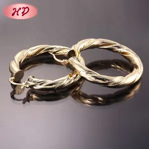 Korean Style 18K Gold Plated Color Big Hoop Earrings