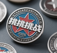 Pièces commémoratives personnalisées avec logo, en alliage de zinc 3D, or et argent, émail, collection en bronze
