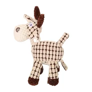 ホット販売ペット製品ロバ犬のおもちゃはロープチューきしむおもちゃでぬいぐるみのおもちゃを形作ります