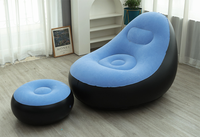 Chaises longues gonflables pliables modernes avec pompe à air pour l'extérieur, les voyages, le camping, les pique-niques et la plage