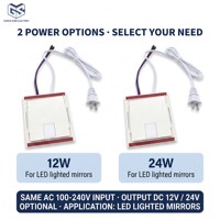 Interruptor Táctil LED de 12V con Certificación EMC LVD, Regulación Continua, Monocromático, Sensor CCT de Doble Color para Espejo de Baño