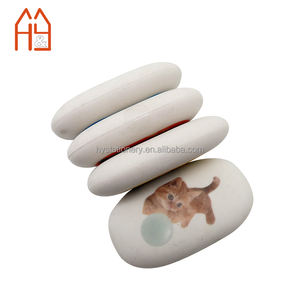 Couleur unie Logo personnalisé Publicité Imprimé Cadeau <span class=keywords><strong>Savon</strong></span> Gomme <span class=keywords><strong>Noir</strong></span> Blanc Beige Gris 3D Ovale Pebble Gommes pour l'école et le bureau - Product Image 5