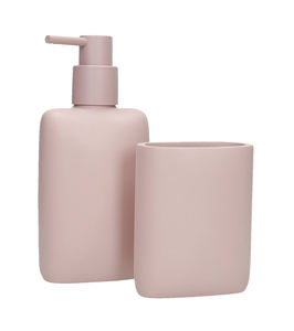 Dispensador de Jabón y Portacepillos de Dientes de Dos Piezas de Poliresina BRANDANI, Hecho en Italia, Accesorios de Baño para Hotel - Product Image 2