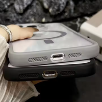 Casing iPhone 15 Pro Max Magnetik Transparan, Casing Ponsel untuk iPhone 16 14 13 12 11 Pro Max dengan Penyangga Lensa Metal, Funda Handphone