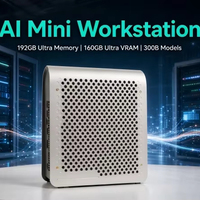 192G 8533 FAEX2 AMD Ryzen AI MAX+495 Micro Ai Workstation Model Komputasi Besar Mini PC Sistem Lengkap dengan Pembuka Kunci Sidik Jari
