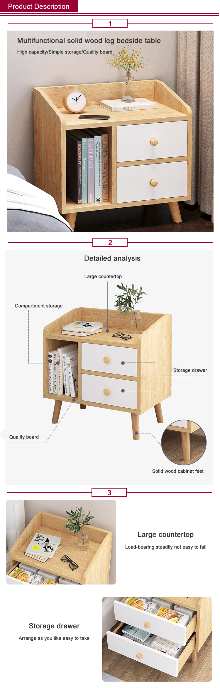 Apartment Hotel Night Stand Customized Design Modern Night Stand