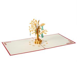 3D บัตรอวยพรที่กำหนดเองและการออกแบบ Kirigami รุ่นใหม่ที่ดีที่สุดเลือกคุณภาพสูงต้นไม้เงินสำหรับตกแต่งและของขวัญ - Product Image 3