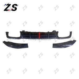 ZS for BMW X3M X4M F97 F98 Modification and Upgrade AE Style Carbon Rear <strong>Diffuser</strong> with Light Rear Lip Body Kit - Product Image 3
