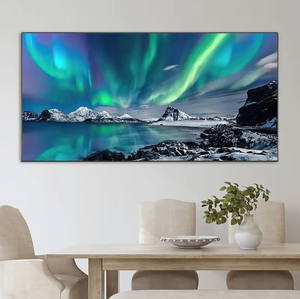 אולם כניסה לבית ציורי נוף זוהר דקורטיבי זוהר נוף בד - Product Image 1