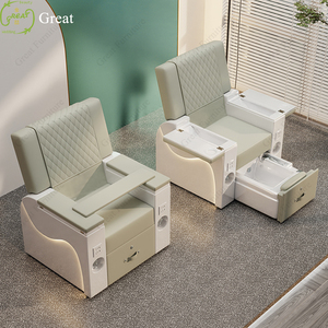 Nuevo diseño <span class=keywords><strong>reseda</strong></span> salón de belleza Silla de cuidado de los pies Silla de spa de pedicura multifuncional con iluminación LED y bomba de drenaje - Product Image 3