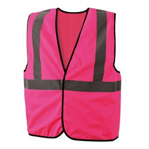 <span class=keywords><strong>Gilet</strong></span> de sécurité réfléchissant <span class=keywords><strong>rose</strong></span> 100% polyester avec logo personnalisé, veste de travail pour la sécurité routière et la sécurité au travail - Product Image 3
