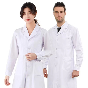 Abrigos de laboratorio para mujer, abrigos de laboratorio de manga larga con cierre a presión profesional, médicos de laboratorio, científico loco - Product Image 1