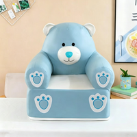 Fauteuil enfant en forme d'animal mignon avec empreintes de pattes, en cuir PU souple, siège confortable pour salon et chambre à coucher
