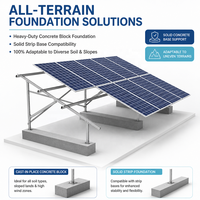 Structure de support photovoltaïque en aluminium à grande résistance au vent (charge de vent de 60 km/h) pour installation au sol agricole