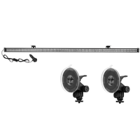Neue 168 LED Aluminium-Legierung Saugnapf Auto-Blitzleuchte Notfall-Warnlampe Windschutzscheiben-Leiste Auto-Verkehrswarnleuchte