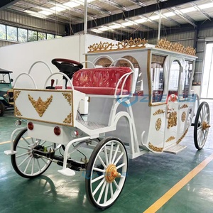 European Style Wedding Horse Wagon Sightseeing Cart Electric Horseless Carriage for Used for Wedding Theme Activities - Product Image 2