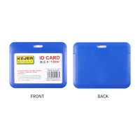 Protecteur de Badge porte-Badge d'identification à glissière horizontale avec pochette de protection de carte de fenêtre transparente pour cartes d'usine scolaire
