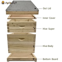 2 schichten 10-Rahmen Dadant Holz Bee Nesselsucht Imkerei Bienenzucht Beehive Ausrüstung Werkzeug Imker Liefert