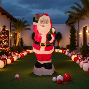 ตุ๊กตาซานตาคลอสแบบเป่าขึ้นรูปสำหรับตกแต่งคริสต์มาส ขนาดใหญ่ 36 นิ้ว ของตกแต่งสำหรับเทศกาลวันหยุด - Product Image 3