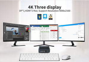 อัลตร้ามินิพีซีสี่แกน J3710จอแสดงผลสาม Barebone มินิพีซีสำหรับตู้ระบบข้อมูลแบบโต้ตอบ - Product Image 3