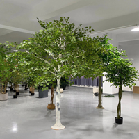 Arbre de bouleau artificiel hautement réaliste avec tronc en fibre de verre, décoration pour la maison, le jardin et les fêtes, faux bouleau blanc pour aménagement paysager