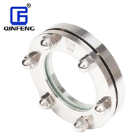 Grattoir sanitaire à haute durabilité disponible en acier inoxydable Borosilicate verre de vue à bride ronde pour réservoir et navire