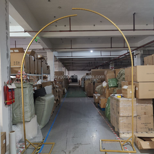 CY002 Fond métallique de forme incurvée Découpe transparente Découpe Fond <span class=keywords><strong>portique</strong></span> métal or blanc Mariage - Product Image 5