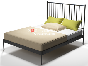 New Design Comfortable University Apartment Hostel Hotel Villa Wood Metal Frame Double <strong>Bed</strong> with <strong>Mattress</strong> <strong>Set</strong> - Product Image 3