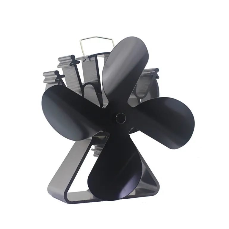 Black Heat Powered Gasherd Silent Warmluft ventilator Holzofen ventilator-Kamin ventilator-Eco