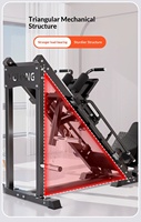 Machine de musculation professionnelle 2-en-1 Leg Press et Hack Squat en acier, réglable à 45 degrés, à charge libre, robuste, pour l'entraînement des jambes