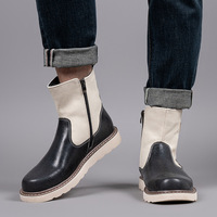 Bottes Ronaldo en cuir de vache véritable OEM pour hommes, à fermeture éclair, à enfiler, marque célèbre, haute qualité, nouveau modèle, randonneur en plein air, cuir véritable, plates