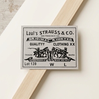 Écusson en cuir carré personnalisé Lanke avec logo, étiquette en cuir lavable pour jeans, badges tissés à coudre, gravés à chaud sur mesure